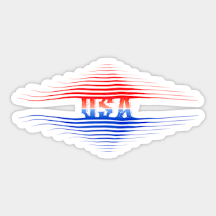 USA themed fabric pattern graphic design by ironpalette Sticker